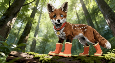 Dart exploring the woodland