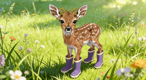 Spirit in a sunny meadow